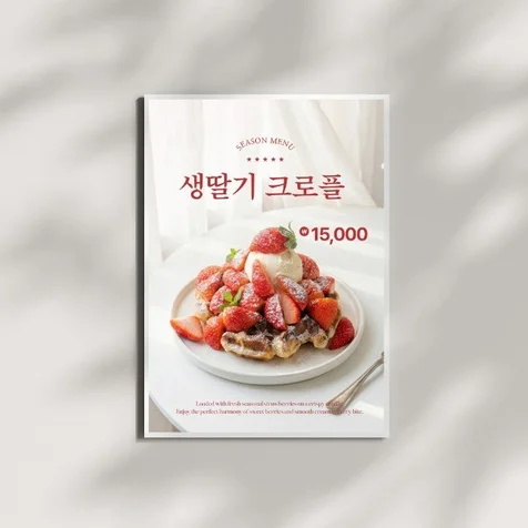 포트폴리오-카페 디저트 감성 메뉴 포스터