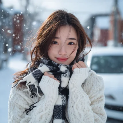 포트폴리오-머플러 제품 착용컷 생성