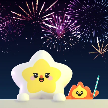 포트폴리오-포항국제불빛축제 마스코트 디자인
