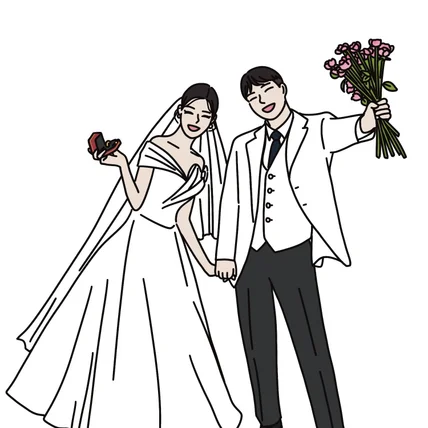 포트폴리오-웨딩사진 라인드로잉65