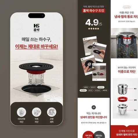 포트폴리오-(생활/욕실) 하수구 트랩 상세페이지