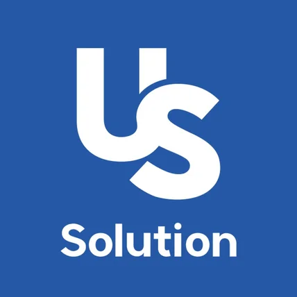 포트폴리오-[US Solution] 깔끔한 기업 로고와 명함 디자인