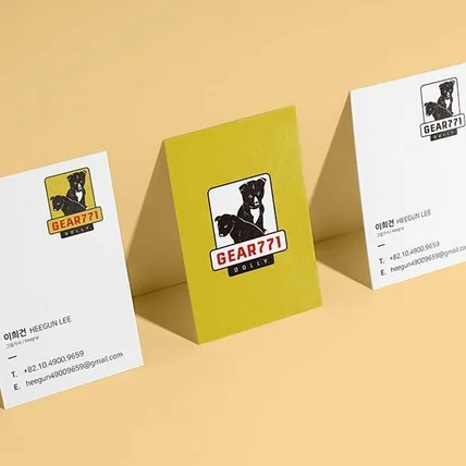 포트폴리오-[DOLLY] 아이덴티티가 담긴 로고와 명함 디자인