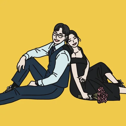 포트폴리오-웨딩사진 라인드로잉63