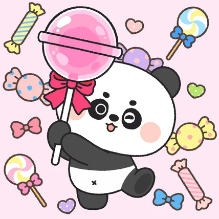포트폴리오-사탕 든 판다 (브랜드 캐릭터)