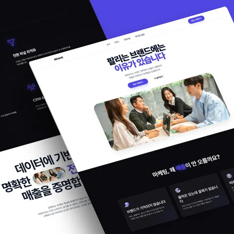 포트폴리오-1인기업 컨설팅 에이전시 웹사이트 디자인 및 개발