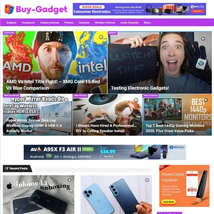 포트폴리오-수익형 ShareAsale 제휴 마케팅 웹사이트 제작 : 전자제품