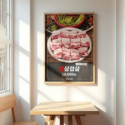 포트폴리오-고깃집 메뉴 포스터 제작