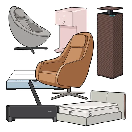포트폴리오-가전 가구 일러스트 (벡터 파일)