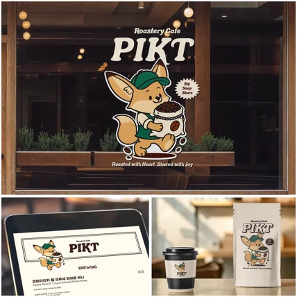 포트폴리오-카페 캐릭터 로고 디자인