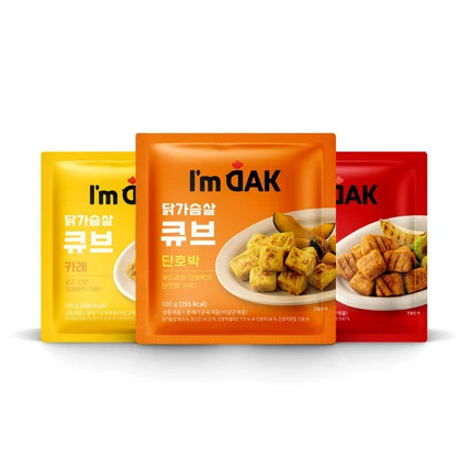 포트폴리오-아임닭 닭가슴살 큐브 패키지 디자인
