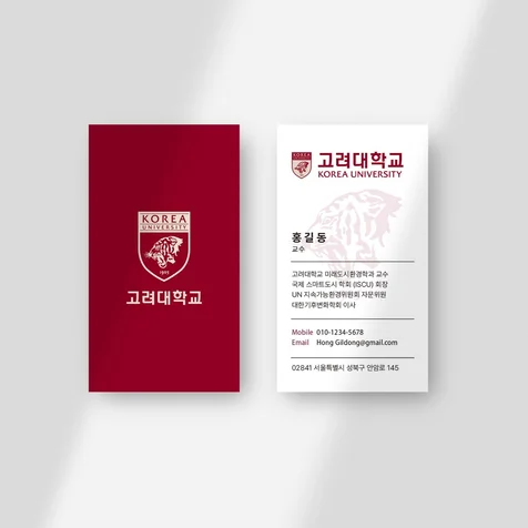 포트폴리오-대학교 명함 디자인