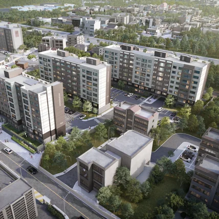 포트폴리오-종합건설사 재건축 분양홍보 조감도 및 투시도 작업