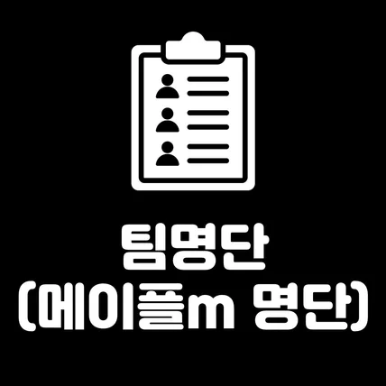 포트폴리오-팀명단 (메이플 m 명단) 기능