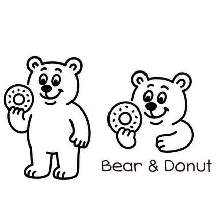 포트폴리오-곰 드로잉 캐릭터 로고 제작