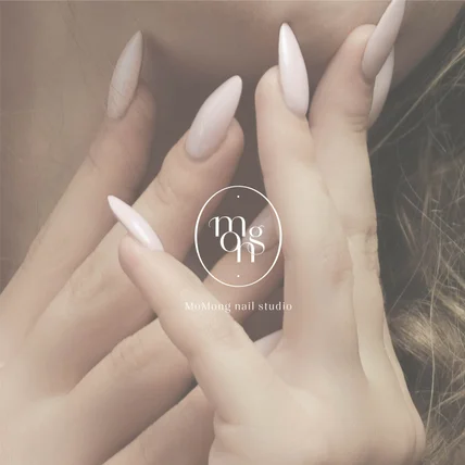 포트폴리오-네일샵 로고디자인 로고제작_MoMong nail studio