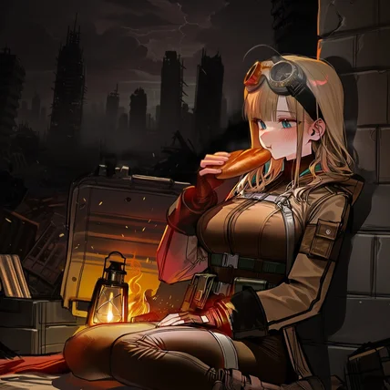 포트폴리오-아포칼립스 소녀 캐릭터 디자인