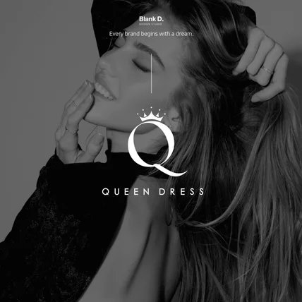 포트폴리오-[쇼핑몰] Queen Dress 여성 쇼핑몰 로고디자인