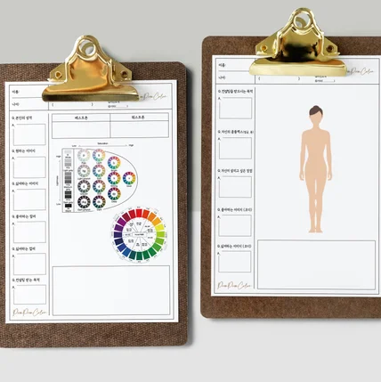 포트폴리오-퍼스널컬러 진단지 / 차트지