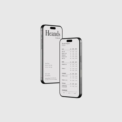포트폴리오-Menu • Heands