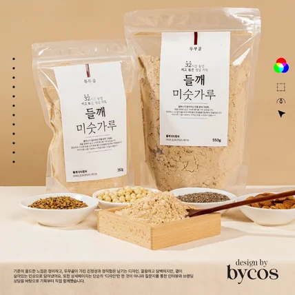 포트폴리오-[브랜드디자인] 두무골 미숫가루 제품패키지부터 상세페이지, 엽서까지!