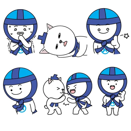 포트폴리오-한진 관광 이모티콘 제작
