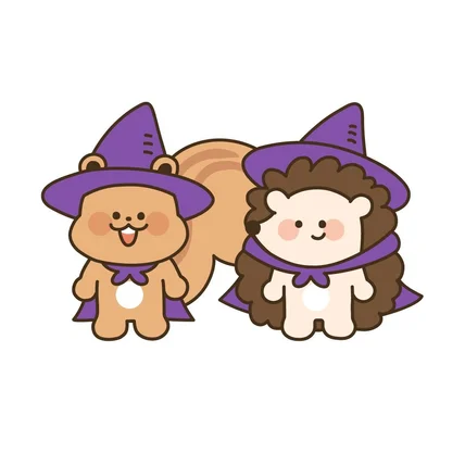 포트폴리오-트니&위니 다람쥐 고슴도치 캐릭터 디자인