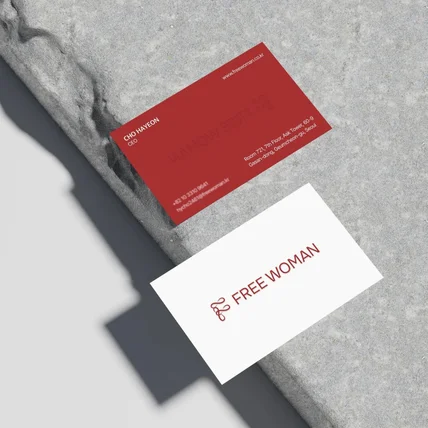 포트폴리오-[온라인 쇼핑몰] 여성 이너웨어 브랜드 Free Woman 명함디자인