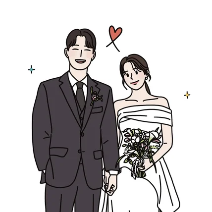 포트폴리오-웨딩사진 라인드로잉64