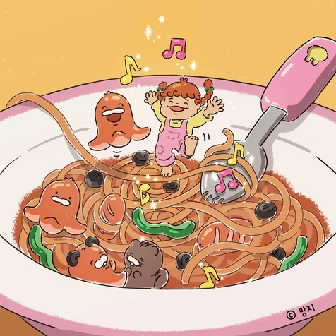 포트폴리오-스파게티 일러스트