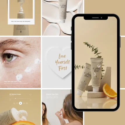 포트폴리오-스킨케어 브랜드 피드 스타일링