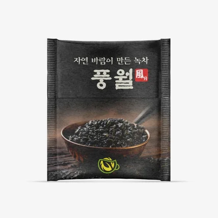 포트폴리오-녹차 티백 패키지 디자인