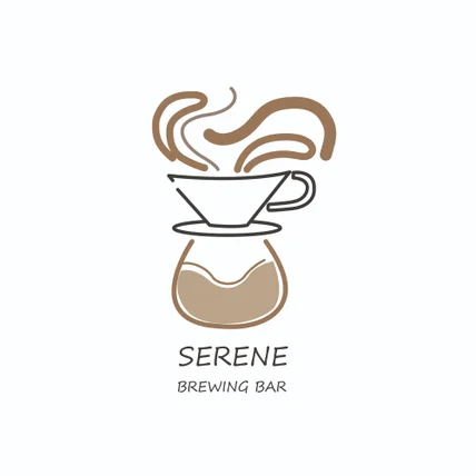 포트폴리오-[카페 로고 디자인] 드립 커피 전문점 'SERENE' 브랜드 로고 &굿즈 적용 시