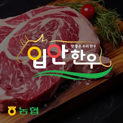 포트폴리오-정육점 소고기 한우 로고디자인