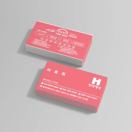 포트폴리오-현대해상 보험설계사 명함