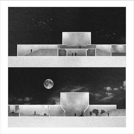 포트폴리오-건축 단면도 컬러링 이미지 작업