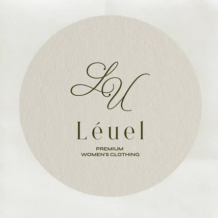 포트폴리오-여성 의류 브랜드 로고 _ leuel 로고디자인 로고제작