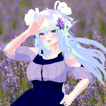 포트폴리오-포트폴리오용 그라데이션 리본머리 장식 소녀