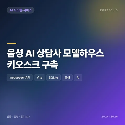 포트폴리오-음성 AI 상담사 모델하우스 키오스크 구축