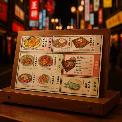포트폴리오-이자카야 메뉴판 제작