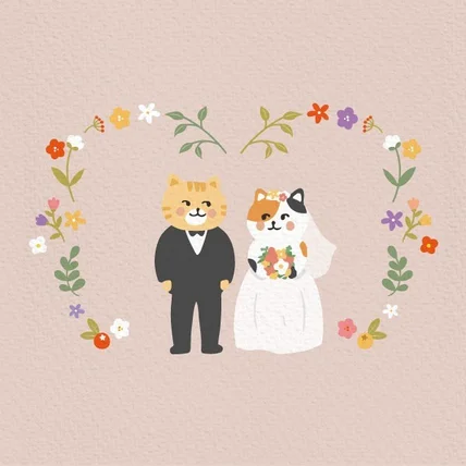 포트폴리오-청첩장 일러스트
