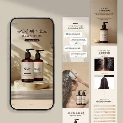포트폴리오-탈모 샴푸 상세페이지 디자인