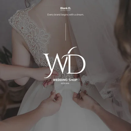 포트폴리오-[웨딩샵]  WD WEDDING 로고 디자인