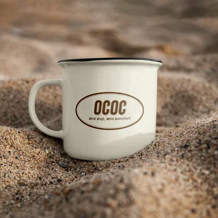 포트폴리오-OCOC · coffee&tea cafe · 로고