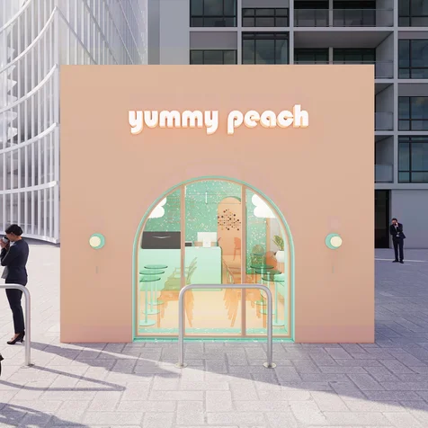 포트폴리오-Yummy Peach | 카페 공간 디자인