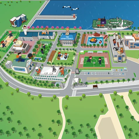 포트폴리오-학교 조감도