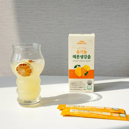 포트폴리오-[촬영/보정/블로그 리뷰] 제로그래비티 유기농 레몬생강즙