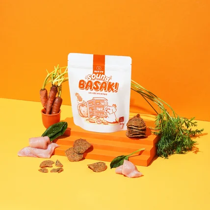 포트폴리오-[촬영/보정] 너티 사운드냠, 사운드바삭 강아지 간식 제품 촬영