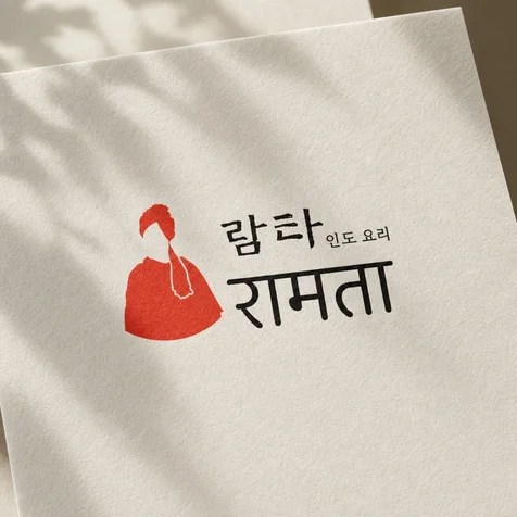 포트폴리오-인도요리전문점 람타 로고 디자인
