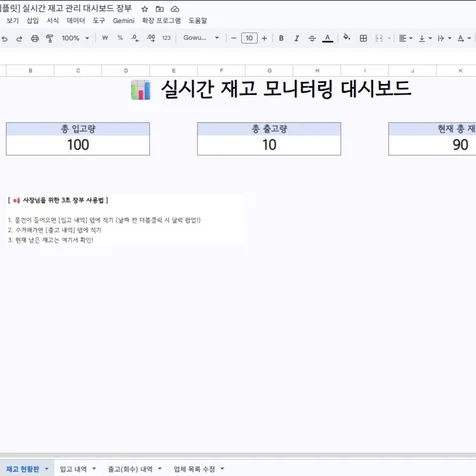포트폴리오-(소상공인용) 실시간 재고 모니터링 및 초보자 맞춤형 대시보드 장부